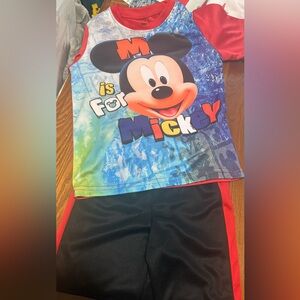 SOLD Shannon Disney Mickey Mouse Kids Short set - Blue and Black NWOT